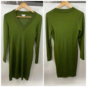 Jason Wu | Olive Green V-neck Sweater Dress Small